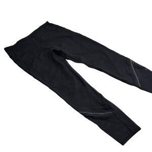 Iviva Girls black leggings with sheer net sections